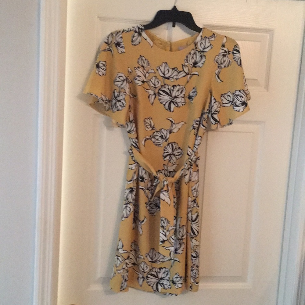 H & M Yellow Floral Dress